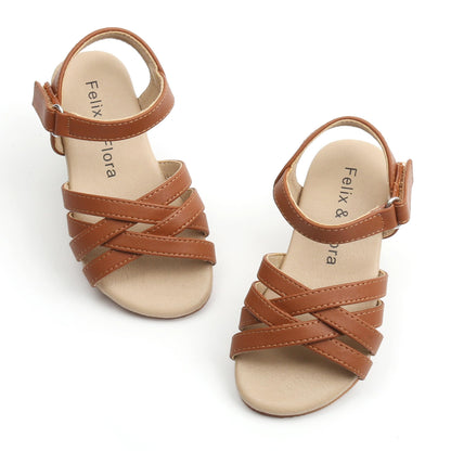 Felix & Flora Toddler Girl Sandals - Little Girl Easter Summer Dress Shoes Lightweight Open Toe Beach Holiday.