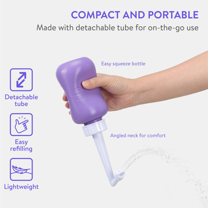 Peri Bottle - Postpartum and Perineal Care - FSA HSA Eligible - Portable Hand Held Travel Bidet Sprayer for Women or Men - Handheld Jet Spray Bottle for Toilet - Pack of 1 - Blue