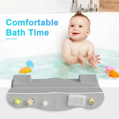 Baby Bath Kneeler and Elbow Rest Pad Set: Bathtub Elbow Rest with Silicone & Water Baffle Design -Easy to Clean & Gifts for New Parents