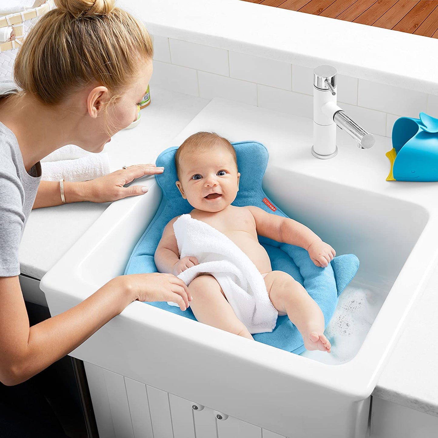 Skip Hop Soft Sink Baby Bath Tub, Moby, Grey