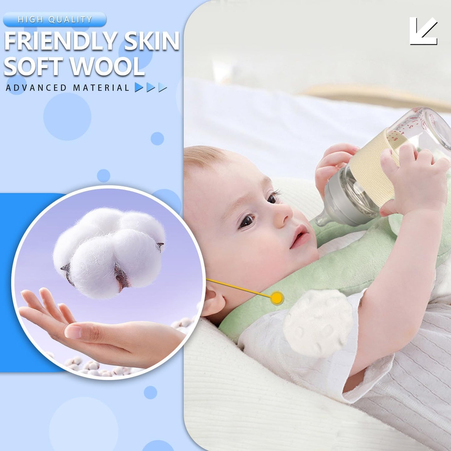 Baby Bottle Holder,Self Feeding Support Pad for Hands Free Bottle Feeding,Drying Rack Bottle (Grey)