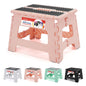 ACSTEP Folding Step Stool 9'' Tall Kids Step Stool Holds Up to 300 lb Plastic Foldable Step Stools for Kids Non-Slip Surface with Carry Handle Collapsible Stool for Home, Outdoor and Indoor(Black)