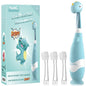Papablic Toddler Sonic Electric Toothbrush Kids for Ages 1-3 Years, Baby Electric Toothbrush with Cute Unicorn Cover and Smart LED Timer, 4 Brush Heads (Doris)