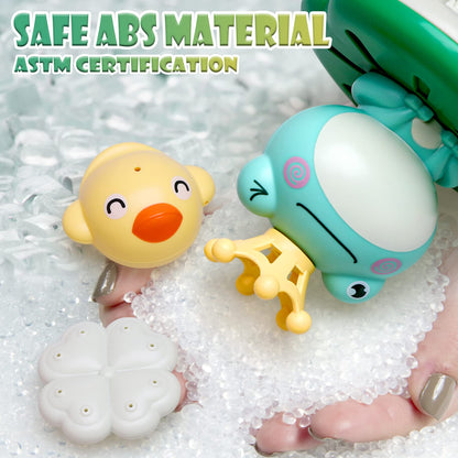 Baby Bath Toys for Kids, Electric Frog Bath Toy with Shower Head & 4 Spray Water Sprinklers Bathtub Toys for Toddlers1-3, Swimming Pool Game Water Play Set Gift for Bathtub Shower Beach