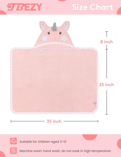 Baby Hooded Towel with Unique Animal Design Ultra Soft Thick Cotton Bath Towel for Newborn (Bunny)