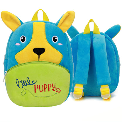 Ladyzone Toddler Backpack Zoo Animals Backpacks Cute Plush Bag Cartoon 10" Preschool Book Bag For 2+ Years Girls Boys