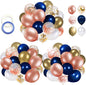 OuMuaMua 62Pcs Pink Gold Confetti Latex Balloons Kit, 12 Inch Pink White Gold Helium Balloons Party Supplies for Confession Proposal Wedding Girl Birthday Baby Shower Party Decoration