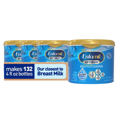 Enfamil Optimum Baby Formula, Our Closest Formula to Breast Milk, Immune-Supporting Lactoferrin also found in Breast Milk, Brain-Building DHA, 20.5 Oz
