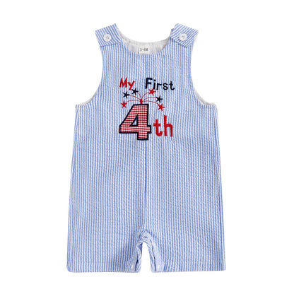 YINGISFITM Newborn Baby Boy Clothes Sailboat Overalls Sleeveless Jumpsuit Infant Bodysuit Toddler Outfits