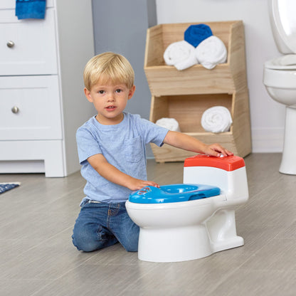 The First Years Disney Minnie Mouse Potty Training Toilet and Toddler Toilet Seat - Toilet Training Potty with Fun Flushing and Cheering Sounds,Pink