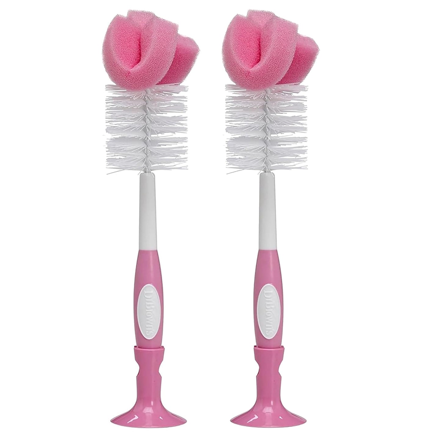 Dr. Brown's Baby Bottle Cleaning Brush with Sponge and Scrubber - Blue - 3-Pack