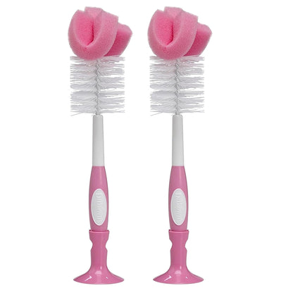 Dr. Brown's Baby Bottle Cleaning Brush with Sponge and Scrubber - Blue - 3-Pack