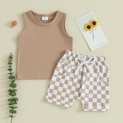Baby Boy Summer Clothes Striped Tank Tops Camisoles and Shorts Newborn Boys Spring Summer Outfit