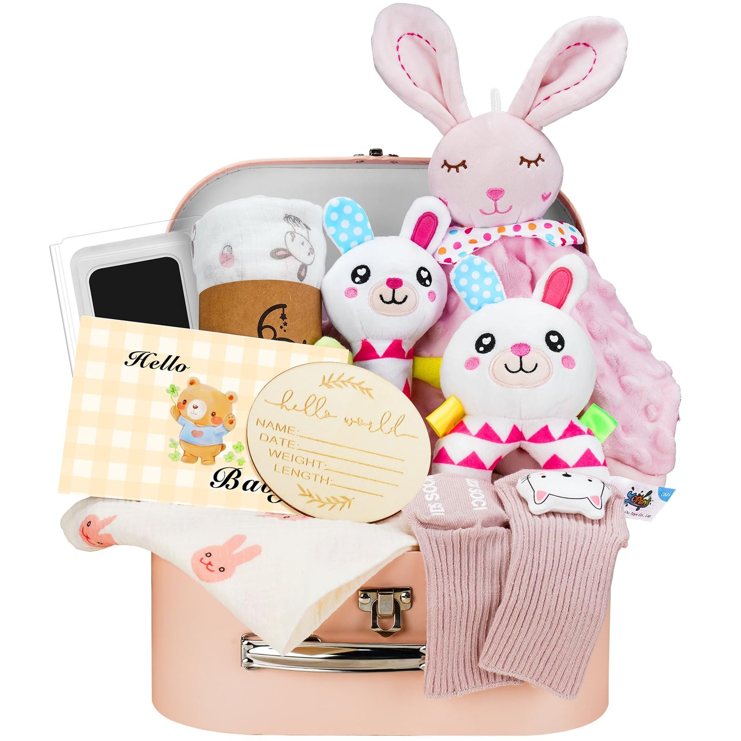 Baby Boy Gifts for Baby Shower, 10Pcs Newborn Baby Shower Boy Gift, Premium & Exquisite Welcome Baby Gift Basket Set Baby Boy Shower Gifts, Baby Boy Gift Basket Set & Baby Boy Gifts Set