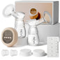 NCVI 8100 Double Electric Breast Pump Suitable for Large Nipples with 4 Modes|9 Levels, Anti-Backflow Milk Breastfeeding Pump with 24/28mm Silicone Flanges, Handheld Motor and LED Display, Ultra-Quiet
