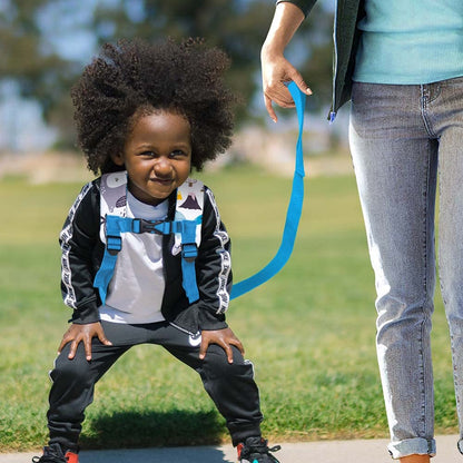 AGSDON Toddler Backpack Leash, 9.5" Safety Harness Dinosaur Bag - Removable Tether