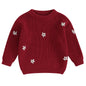 Mubineo Baby Girl Winter Clothes Cute Flower Sweater Crewneck Pullover Long Sleeve Knit Newborn Infant Sweaters