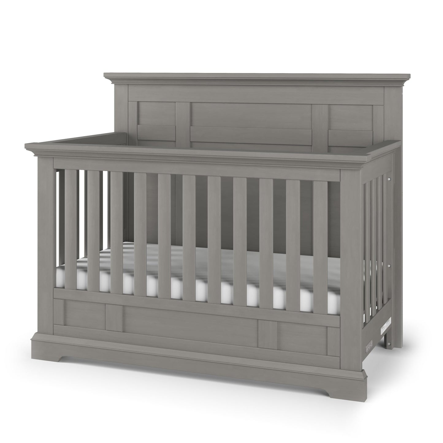 Child Craft Jordyn Full Panel 4-in-1 Convertible Crib, Baby Crib Converts to Day Bed, Toddler Bed and Full-Size Bed, 3 Adjustable Mattress Positions, Non-Toxic, Baby Safe Finish (Lunar Gray)