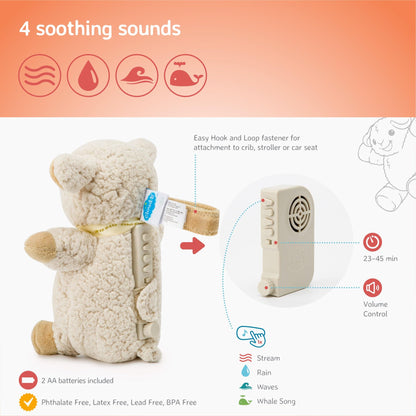 Cloud b Sound Machine with White Noise Soothing Sounds | Cuddly Stuffed Animal & Nomadic Nightlight | Record Parent Voice | Adjustable Settings & Auto-Shutoff | LoveLight™ Buddies - Drake The Dragon™