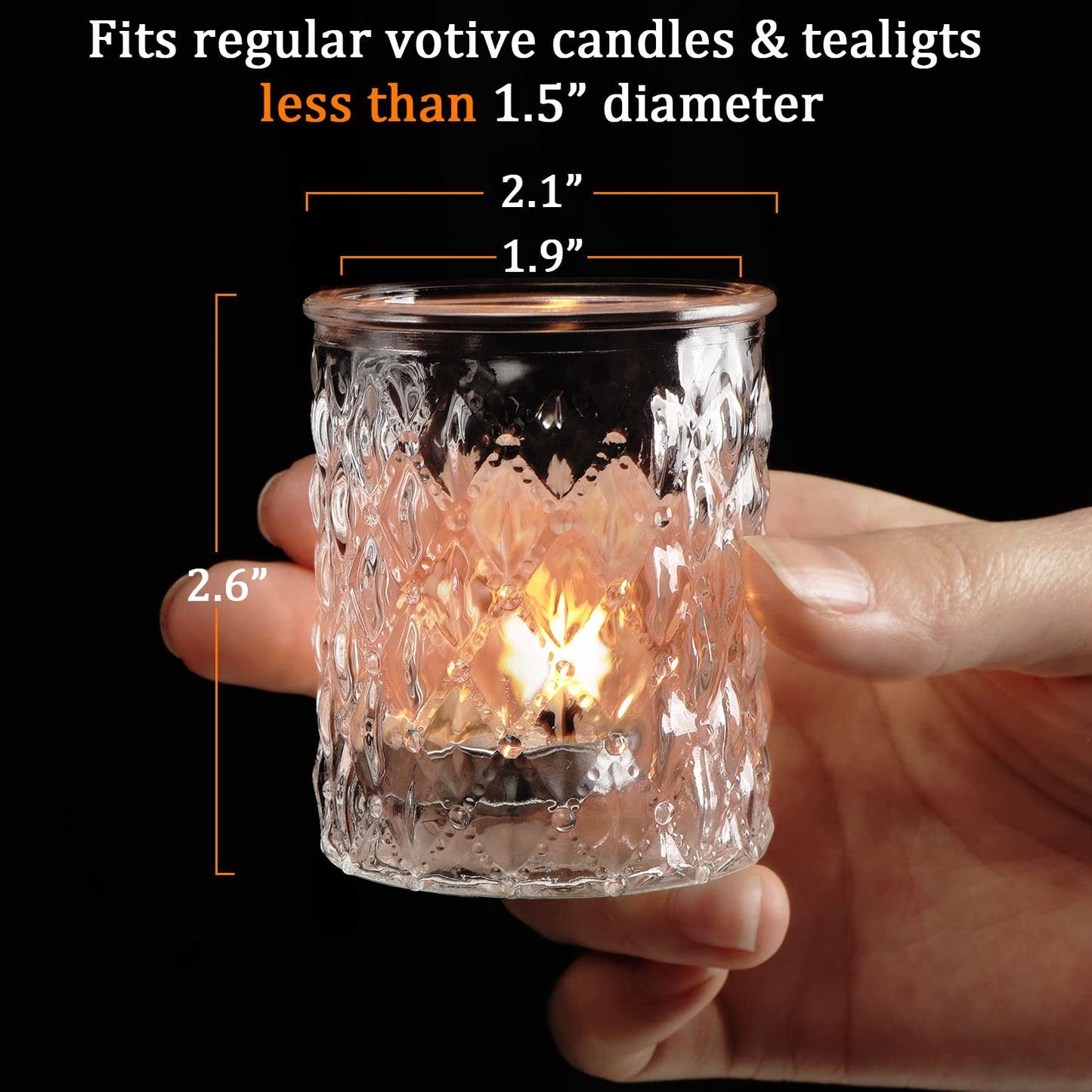 24pcs Pink Votive Candle Holders, Girl Baby Shower Decorations, Tealight Candle Holder for Valentine's Day, Wedding, Brithday Party, Table Centerpiece