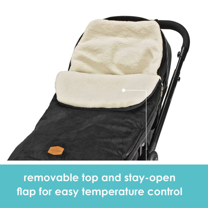JJ Cole Bundleme - Original, Baby Bunting Bag, Winter Protection for Baby Car Seats and Strollers, Graphite