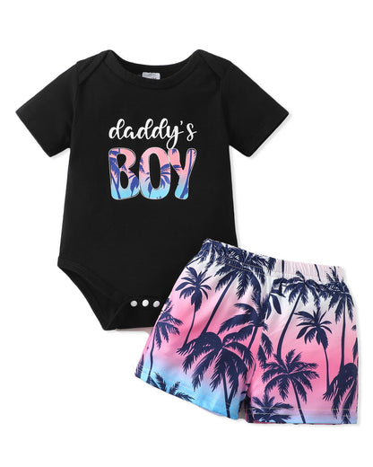 NZRVAWS Newborn Baby Boy Clothes Letter Printed Romper Shorts Summer Infant Outfits Camo Clothing Set 0 3 6 9 12 Months