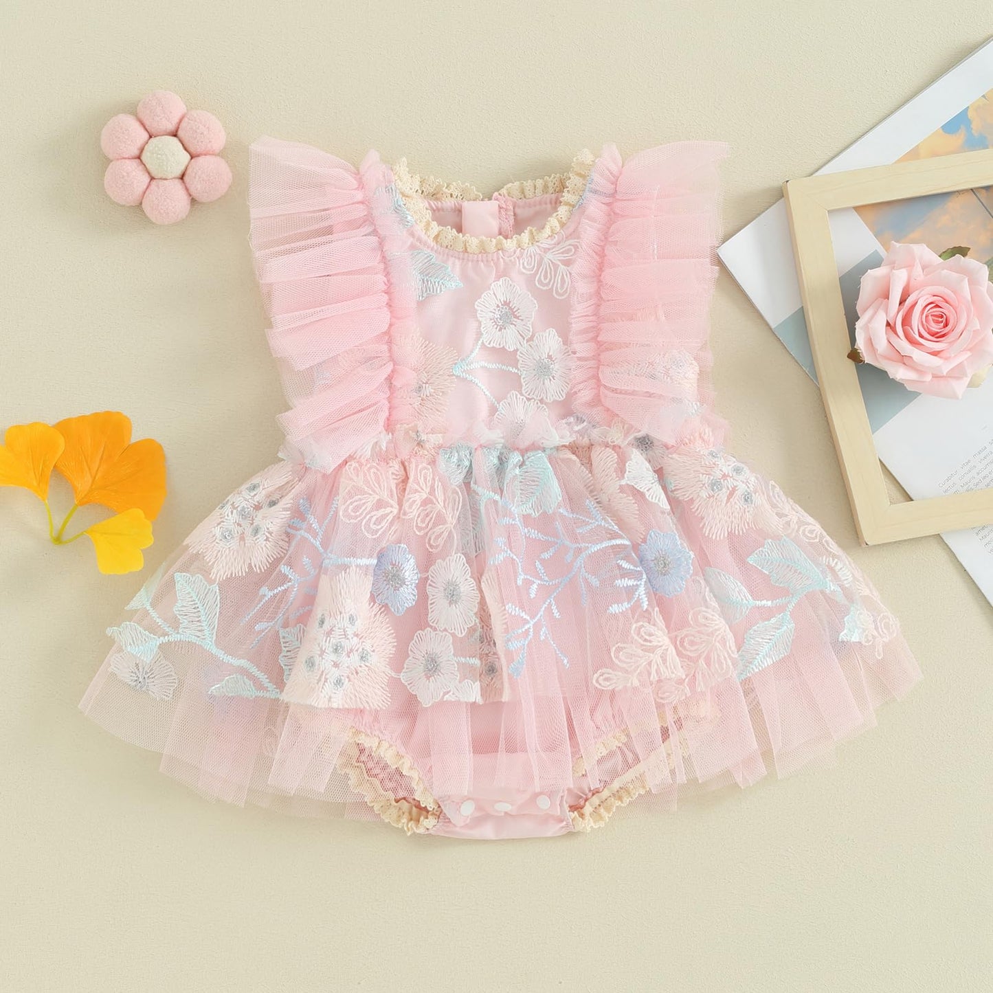 Mubineo Baby Girl Summer Clothes Lace Romper Skirt Dress Princess Outfits Sleeveless Flower Newborn Outfit