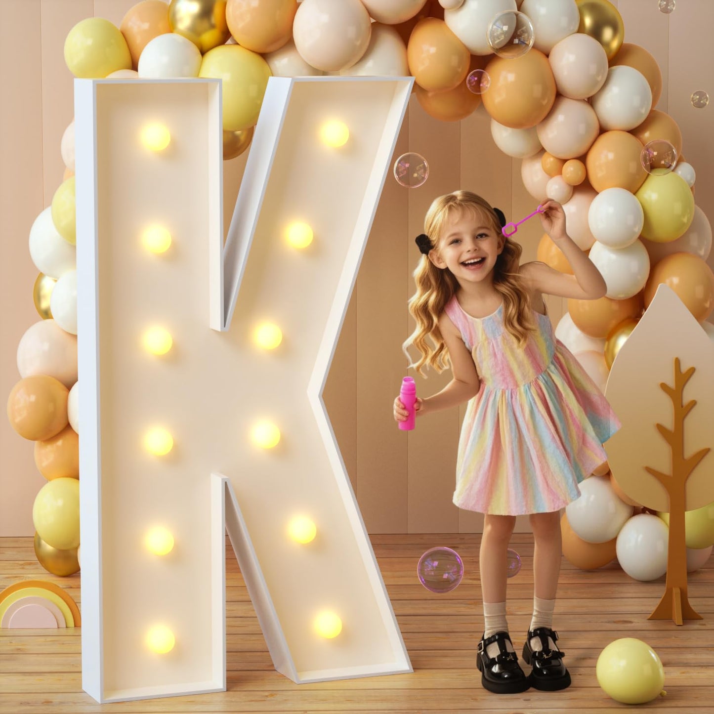 imprsv Marquee Light Up Letters, 3FT Mosaic Letters with Light for Baby Shower Graduation Party Decor, Large A for Engagement Wedding Party Decorations (Need to Assemble)