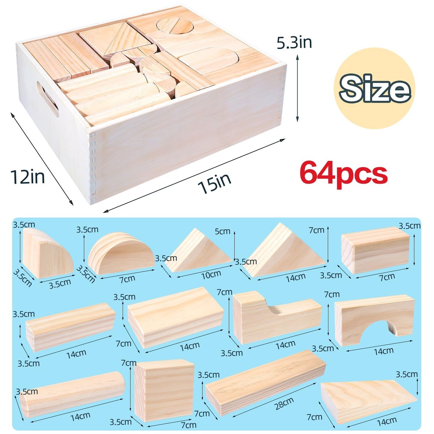 Migargle Large Foam Building Blocks for Toddlers, 36 Pieces Large EVA Soft Stacking Blocks, Baby Bath Foam Toy Set, Early Learning Construction Toys & Gifts for Kids, Boys & Girls