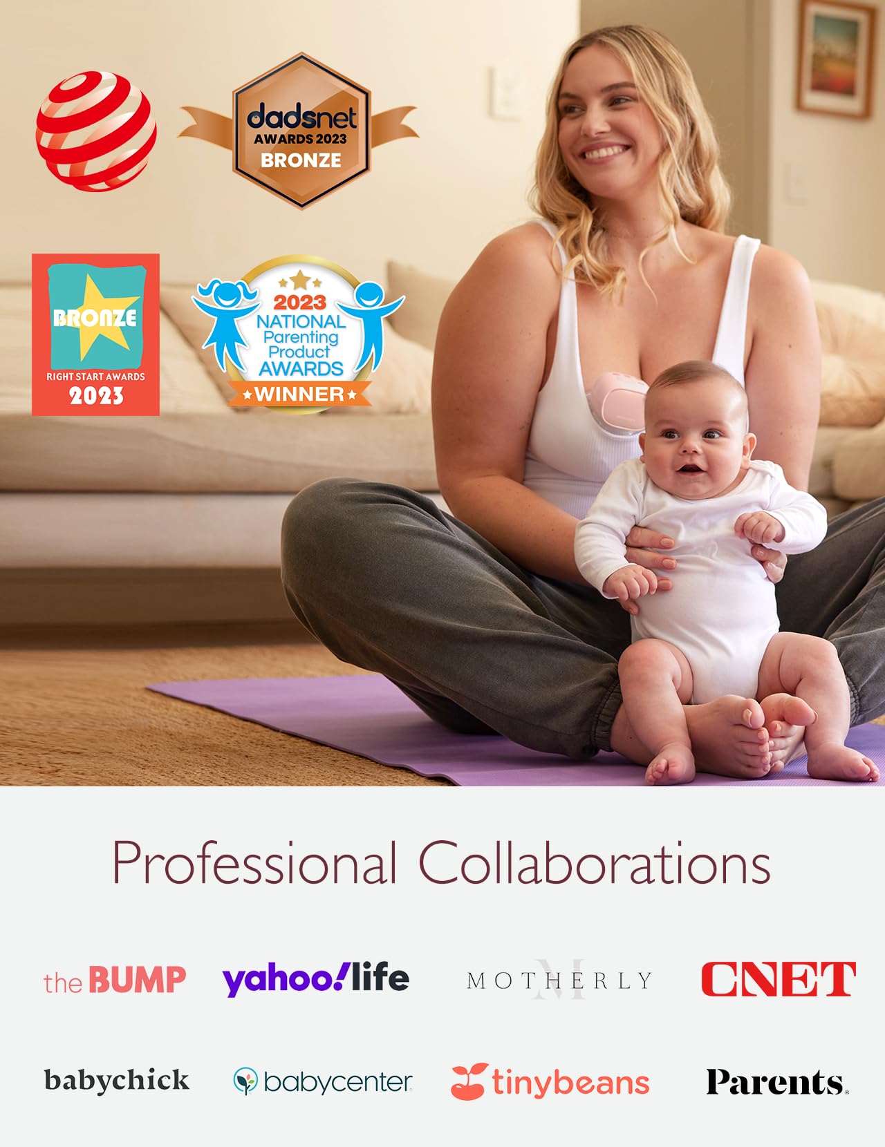 Momcozy S9 Pro Upgraded Wearable Breast Pump, Hands-Free Design with Extended Battery Life & LED Display, Double Electric Portable Pump with 2 Modes & 9 Levels, 24mm, 2-Pack, Gray