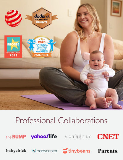 Momcozy S9 Pro Upgraded Wearable Breast Pump, Hands-Free Design with Extended Battery Life & LED Display, Double Electric Portable Pump with 2 Modes & 9 Levels, 24mm, 2-Pack, Gray