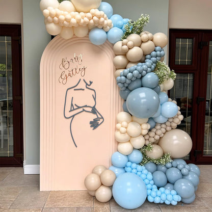 Dusty Pink Brown Balloon Arch Kit, Double Stuffed Blush Brown Cream Beige Nude Tan Pink Balloons Boho Balloon Garland Kit for Birthday Baby Shower Wedding Bridal Shower Gender Reveal Party Decoration