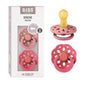 BIBS Pacifiers - Boheme Collection | BPA-Free Baby Pacifier | Made in Denmark | Set of 2 Ivory/Blossom Color Premium Soothers | Size 0-6 Months