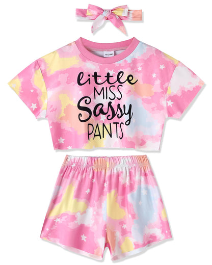 WESIDOM Toddler Girl Clothes Baby Girls Outfits 6M-5T Summer Floral Print Shirt+Shorts+Headband 3pcs Baby Clothing