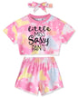 WESIDOM Toddler Girl Clothes Baby Girls Outfits 6M-5T Summer Floral Print Shirt+Shorts+Headband 3pcs Baby Clothing