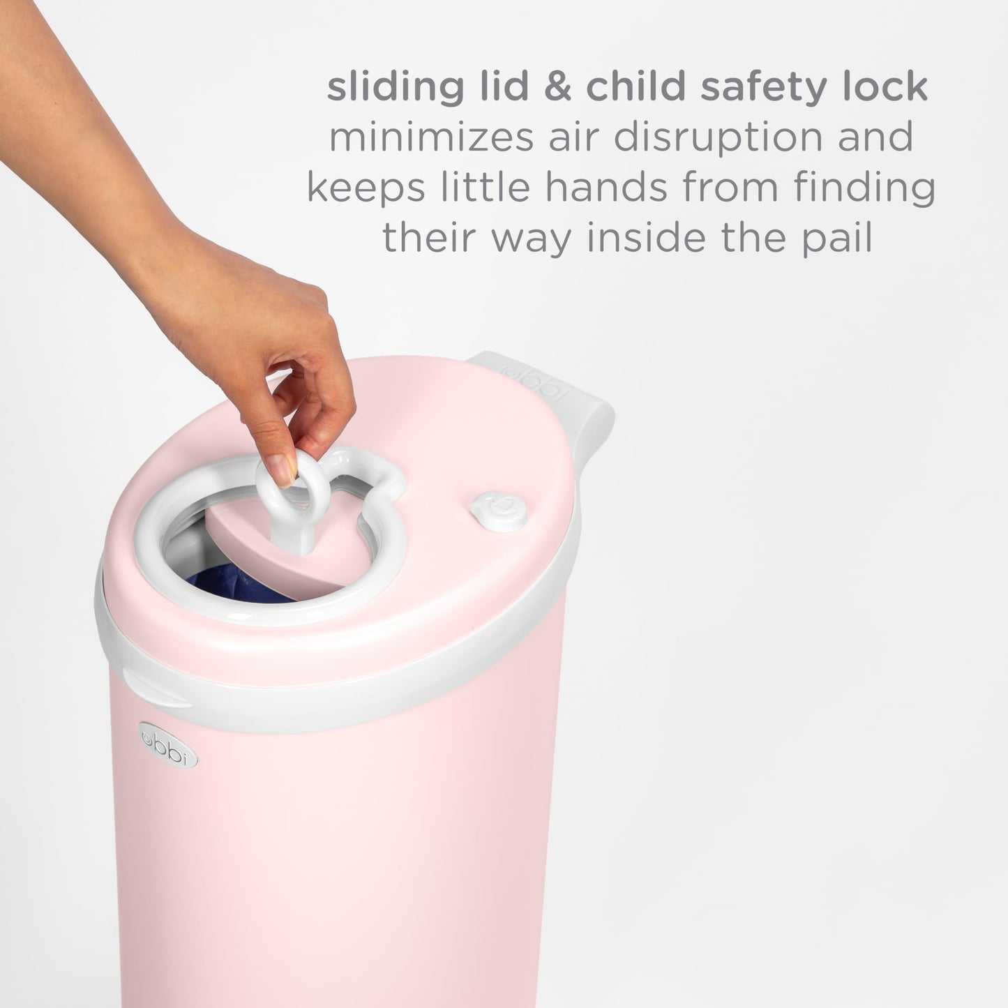 Ubbi Steel Diaper Pail, Odor Locking, No Special Bag Required, Award-Winning, Registry Must-Have, White