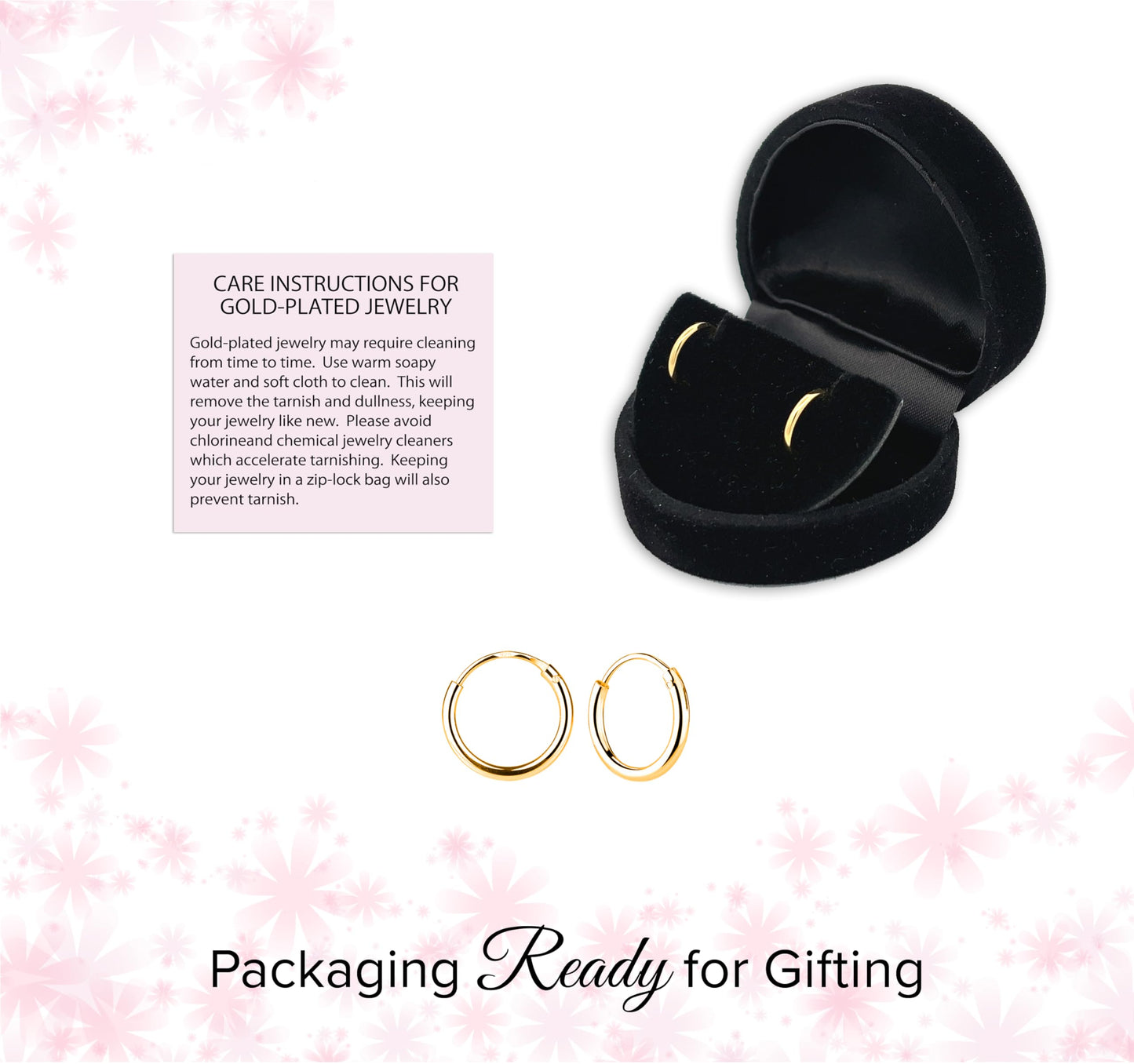 Cherished Moments Sterling Silver and 14K Gold Plated 10mm Hoop Earrings