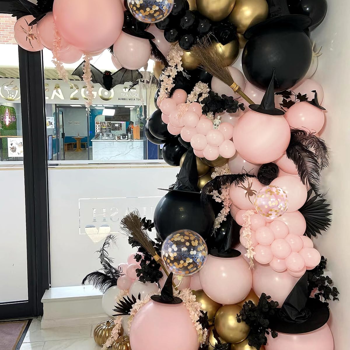 Boho Balloon Garland Arch Kit, 156Pcs Dusty Pink Pastel Brown Metallic Champagne Gold White Balloons for Wedding Baby Bridal Shower Engagement Anniversary Birthday Decorations