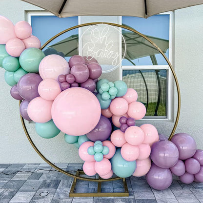 Pink White Balloon Arch Kit, Double Stuffed Pastel Pink Ivory White Balloon Garland, Baby Pink Cream White Balloons with 3pcs 18Inch Clear Balloons for Girls Birthday Baby Shower Party Decorations
