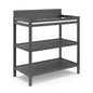 Storkcraft Alpine Changing Table (Black) – GREENGUARD Gold Certified Nursery Changing Table, Includes Water-Resistant Changing Pad, 2 Shelves for Nursery Storage and Organizing