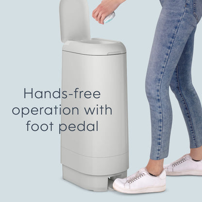 Diaper Genie Signature Pail Includes 1 Easy Roll Refill with 18 Bags | Holds Up to 846 Newborn-Sized Diapers Per Refill