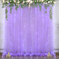 White Tulle Backdrop Curtain with Lights String for Parites 10×8ft Sheer Backdrop Curtains White Curtain Backdrop for Wedding Baby Shower Birthday Party Photo Shoot Decorations(2 Panels 10ft×8ft)