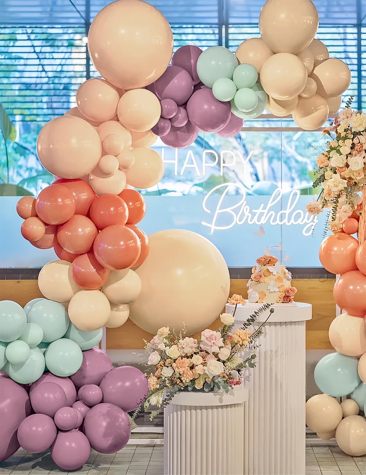 155Pcs Sage Green White Gold Balloon Garland Arch Kit with Gold Confetti Balloons for Graduation Baby Shower Decor Happy Birthday Party Wedding Jungle Decorations