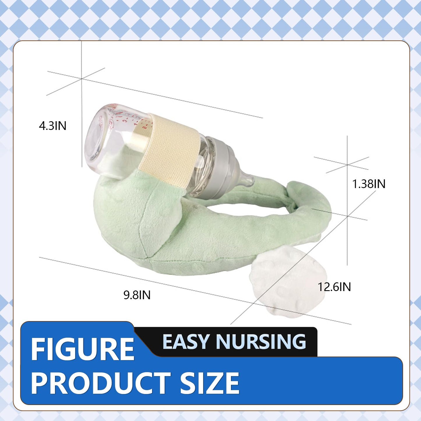Baby Bottle Holder,Self Feeding Support Pad for Hands Free Bottle Feeding,Drying Rack Bottle (Grey)