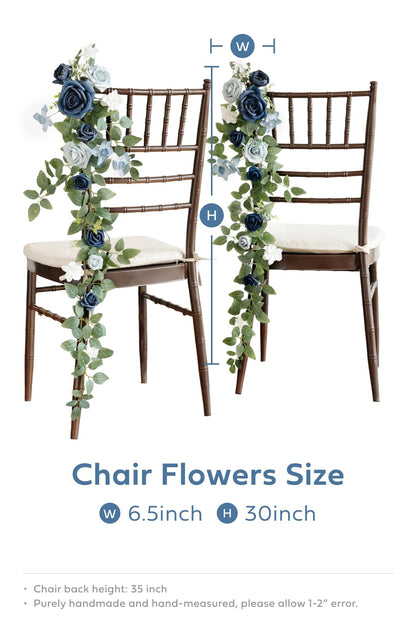 Ling's Moment 10pcs Wedding Chair Decorations Aisle Floral Swag Artificial Pew Flowers Hanging Garland Pink Blush & Cream For Ceremony Reception Church Rose Floral Faux Arrangement Party Outdoor Decor