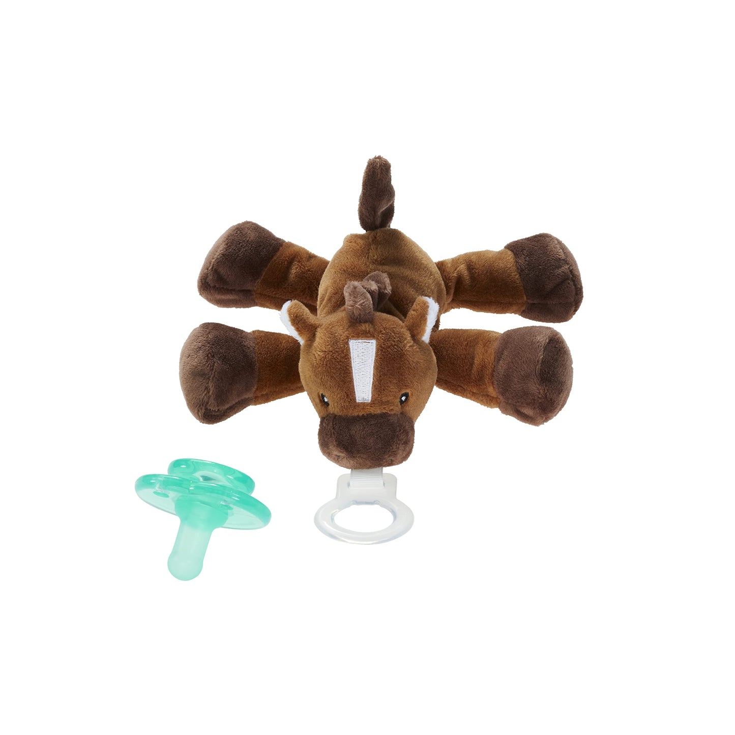 Nookums Paci-Plushies Buddies - Alligator Pacifier Holder - Adapts to Name Brand Pacifiers, Suitable for All Ages, Plush Toy Includes Detachable Pacifier
