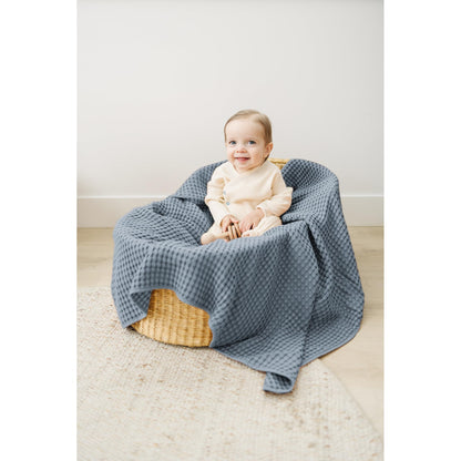 Konssy Waffle Baby Blanket - Soft & Cozy Nursery Swaddle Blanket, Lightweight Toddler Throw for Boys & Girls, Ideal for Wrapping (Oat)