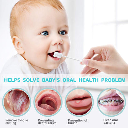 Disposable Infant Toothbrush, Tongue Cleaner, 40Pcs - Oral Care for 0-36 Month Baby + Free Finger Toothbrush