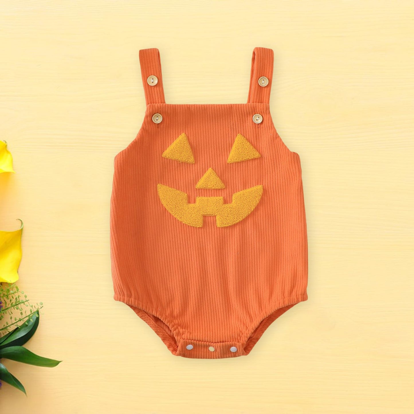 Halloween Baby Clothes Newborn Boy Tractor Pumpkin Onesie Infant Sleeveless Romper Toddler Bodysuit Cute Outfit