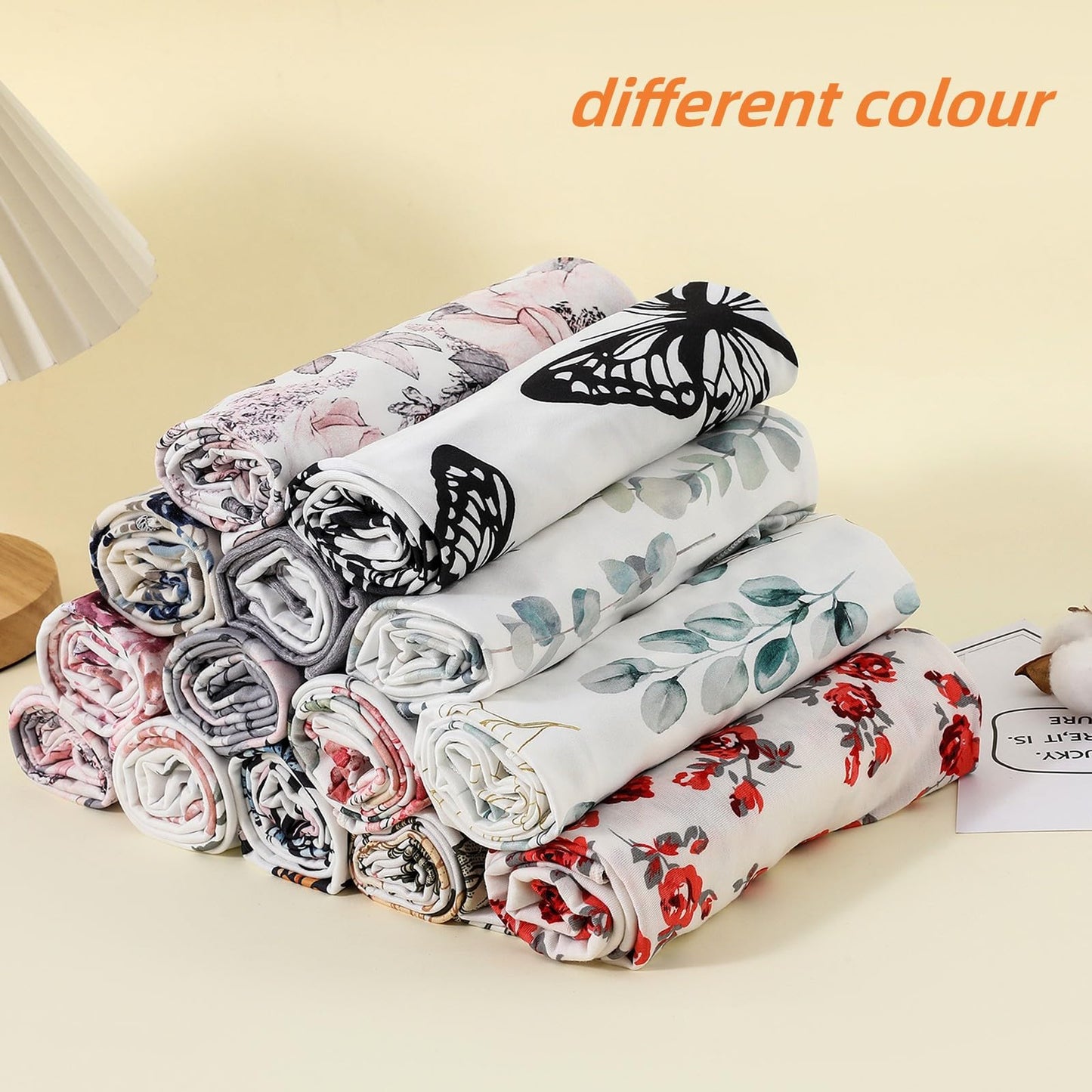 Galabloomer Newborn Receiving Blanket Headband Set Baby Flower Swaddle (vintage flower)